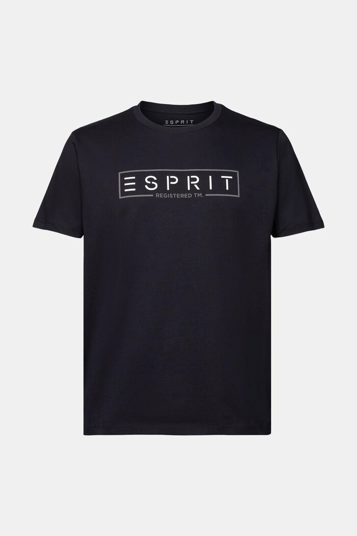 Jerseyowy T-shirt z logo, 100% bawełny, BLACK, detail image number 6
