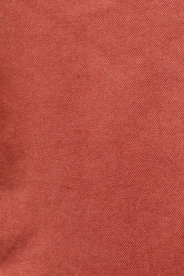 Lekkie rozciągliwe chinosy z paskiem, TERRACOTTA, detail image number 6