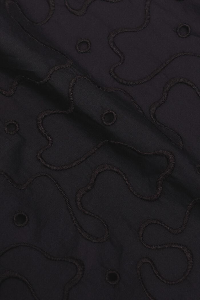 Sukienka midi z bufiastymi rękawami i paskiem, BLACK, detail image number 5