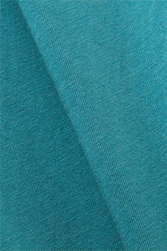 Farbowany po uszyciu T-shirt z jerseyu, 100% bawełna, TEAL BLUE, detail image number 4