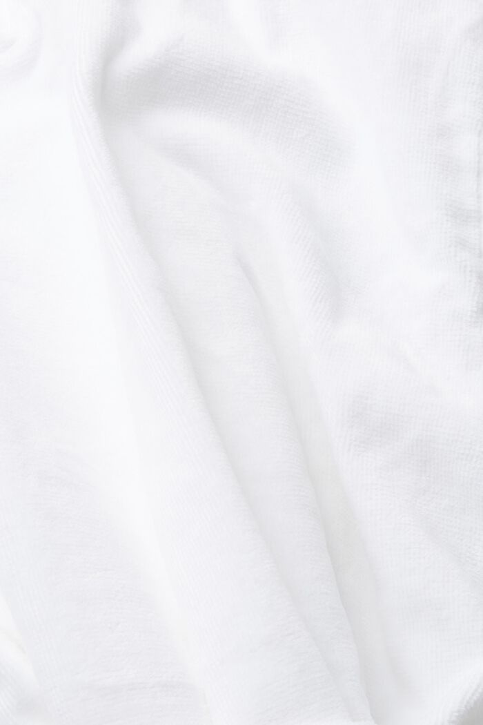 Szlafrok welurowy, 100% bawełny, WHITE, detail image number 4