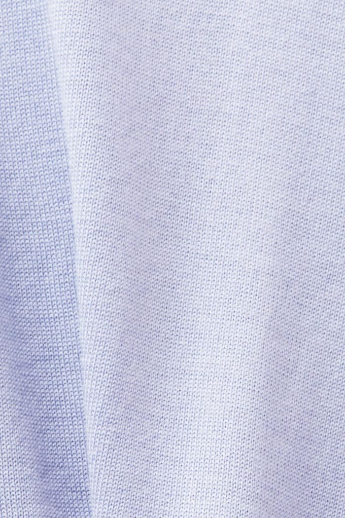 Wełniany sweter z półgolfem, LIGHT BLUE LAVENDER, detail image number 6