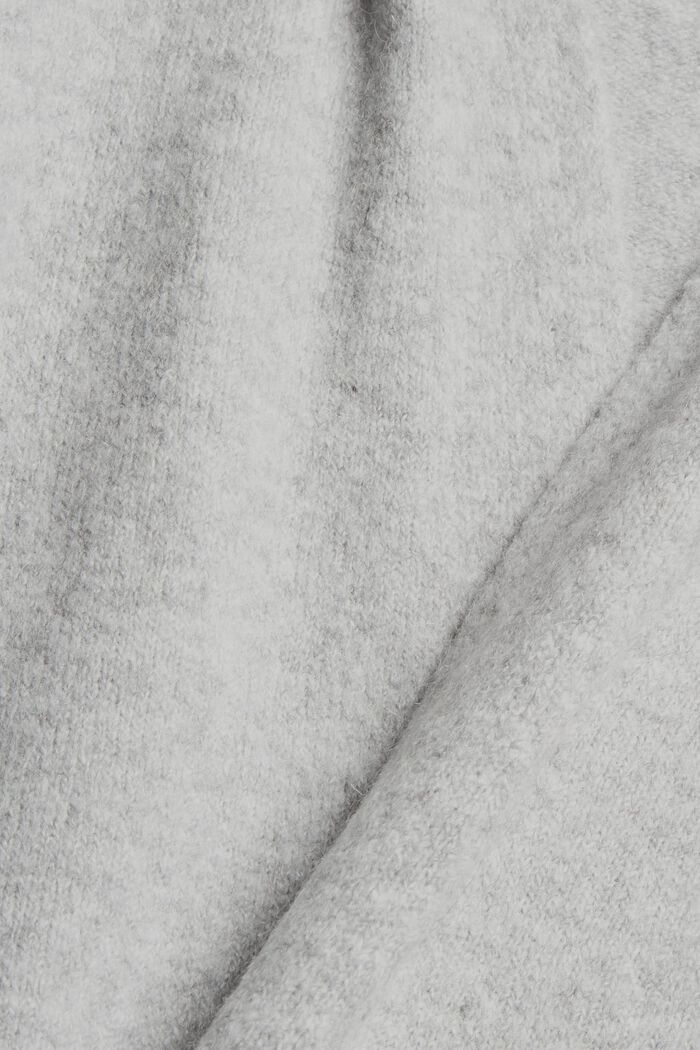 Z wełną: długi, niezapinany kardigan, LIGHT GREY, detail image number 4