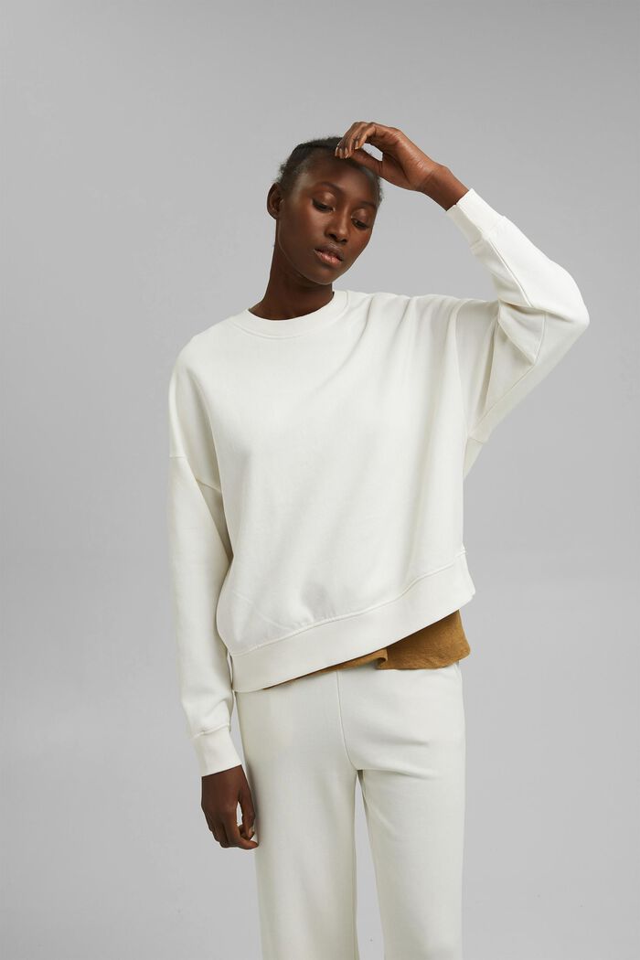 Bluza w 100% z bawełny ekologicznej, OFF WHITE, detail image number 0
