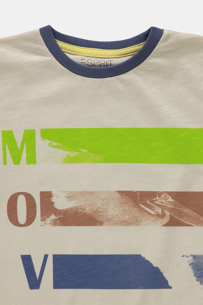 T-shirt z nadrukiem, 100% bawełny, CREAM BEIGE, detail image number 2