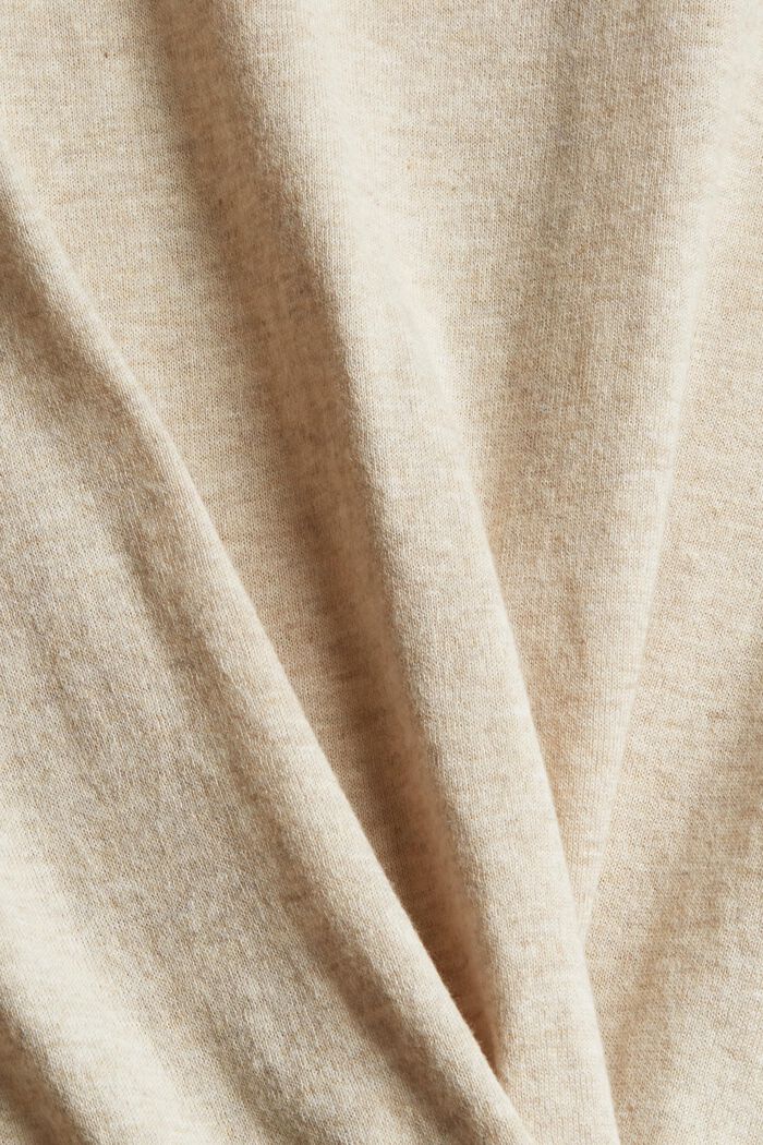 Z włóknem TENCEL™: koszulka polo w dzianinowym stylu, LIGHT BEIGE, detail image number 4