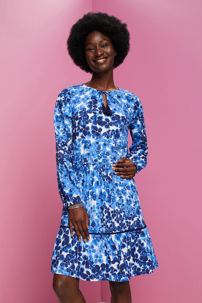 Sukienka plażowa, LENZING™ ECOVERO™, BLUE, detail image number 0