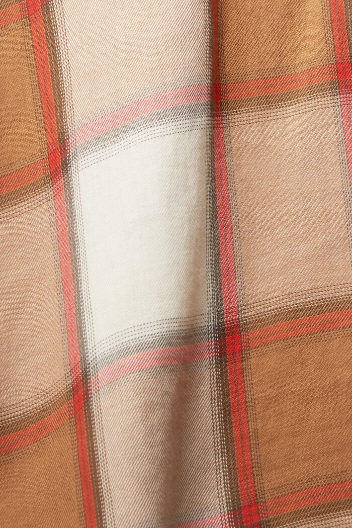 Bawełniana bluzka w kratę, LIGHT TAUPE, detail image number 1