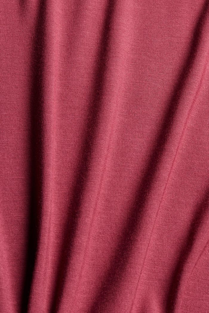 Krótka dżersejowa piżama z LENZING™ ECOVERO™, DARK RED, detail image number 4