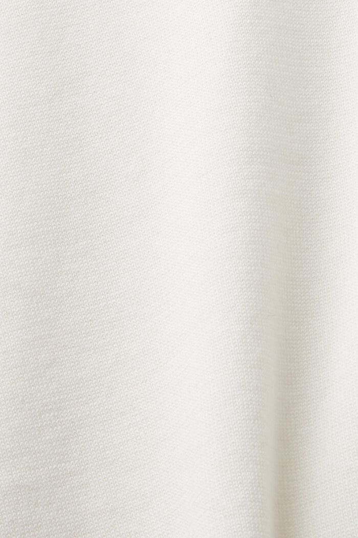 Sweter z krótkim rękawem i okrągłym dekoltem, OFF WHITE, detail image number 5