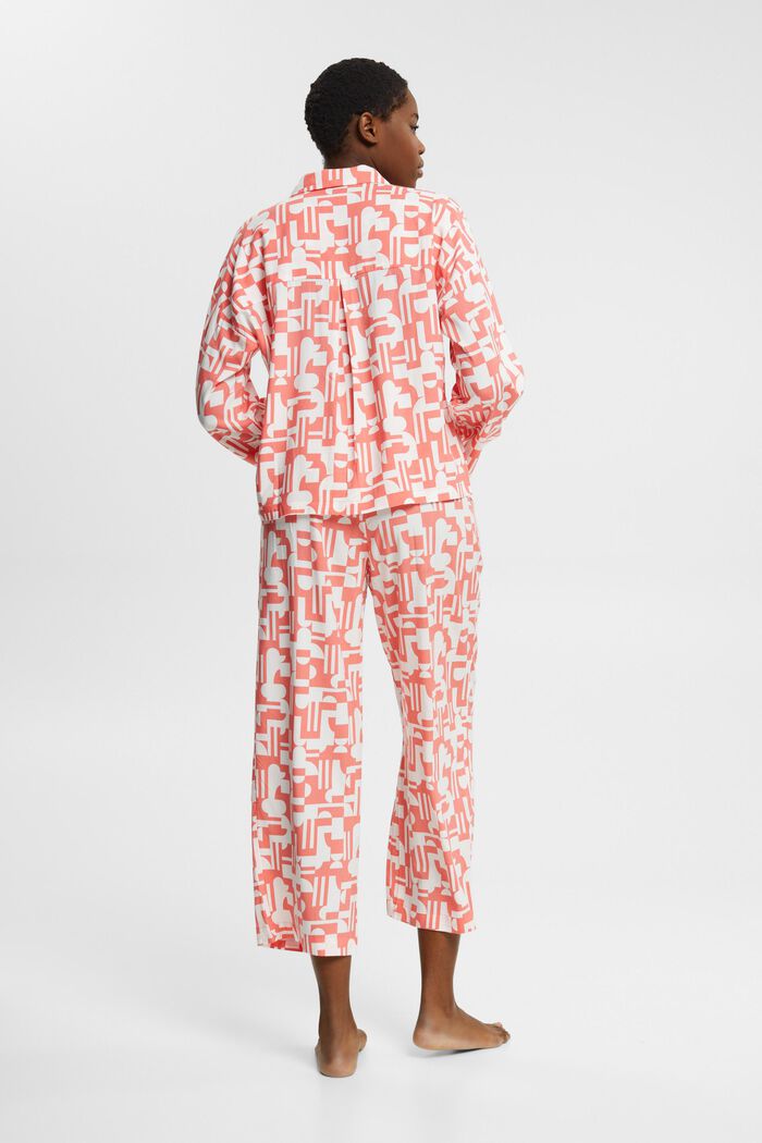 Piżama z nadrukiem z wiskozy LENZING™ ECOVERO™, CORAL, detail image number 3