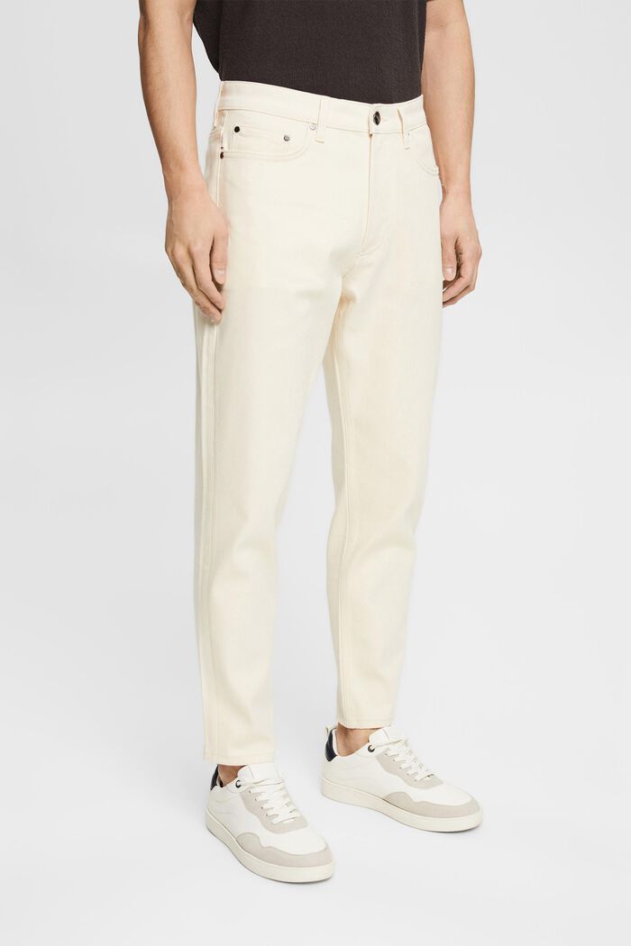 Spodnie marchewki z bawełny ekologicznej, OFF WHITE, detail image number 0