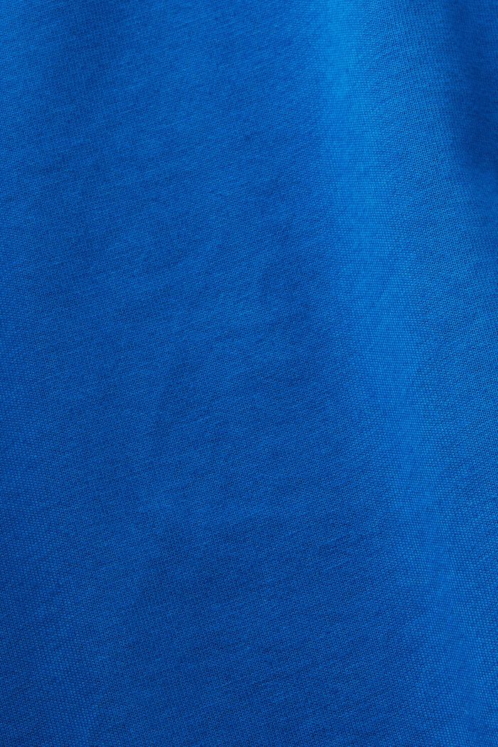 Bawełniany T-shirt z okrągłym dekoltem i logo, BRIGHT BLUE, detail image number 5
