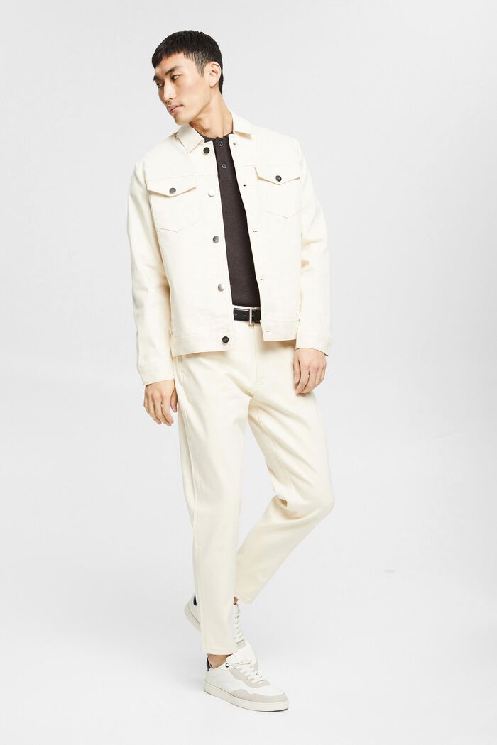 Spodnie marchewki z bawełny ekologicznej, OFF WHITE, detail image number 2