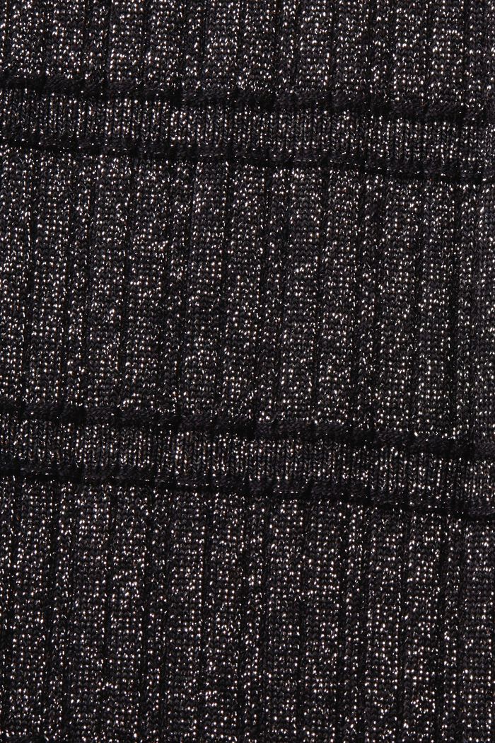 Dzianinowa sukienka midi z lamy, BLACK, detail image number 5
