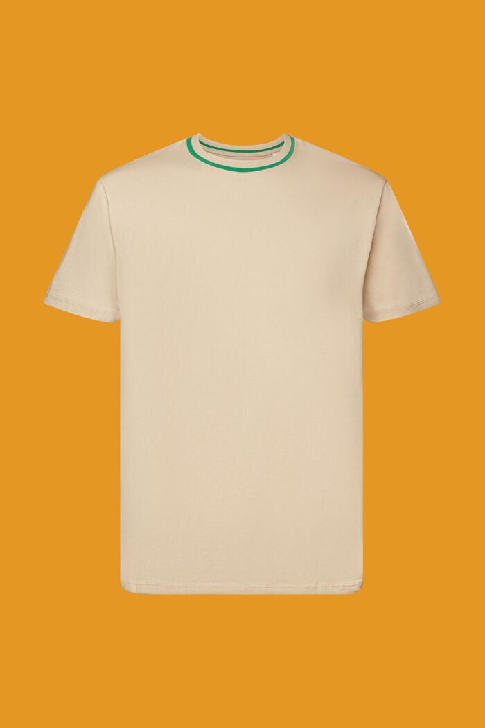 T-shirt z dżerseju, 100% bawełny, SAND, detail image number 6