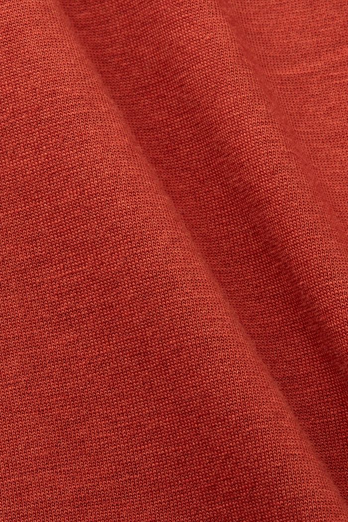 Koszulka z marszczeniem, 100% bawełny, TERRACOTTA, detail image number 5