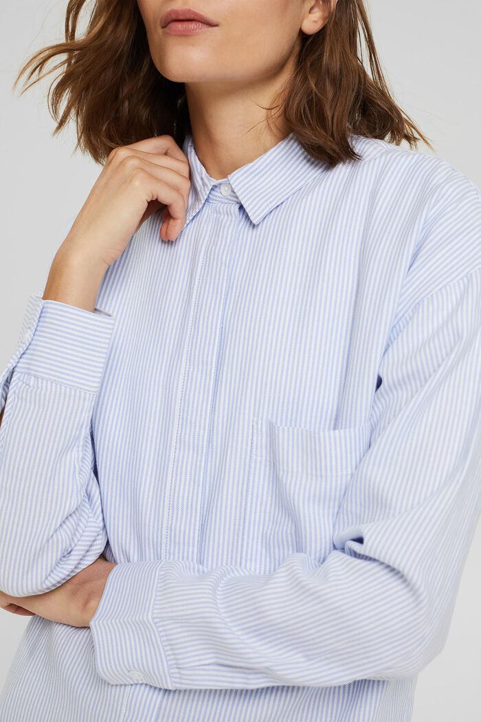 Bluzka koszulowa w 100% z bawełny organicznej, PASTEL BLUE, detail image number 2