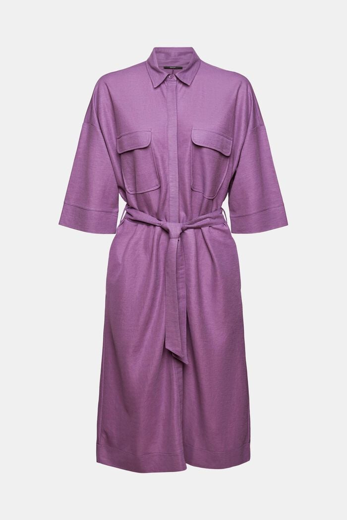 Koszulowa sukienka, LENZING™ ECOVERO™, PURPLE, detail image number 6
