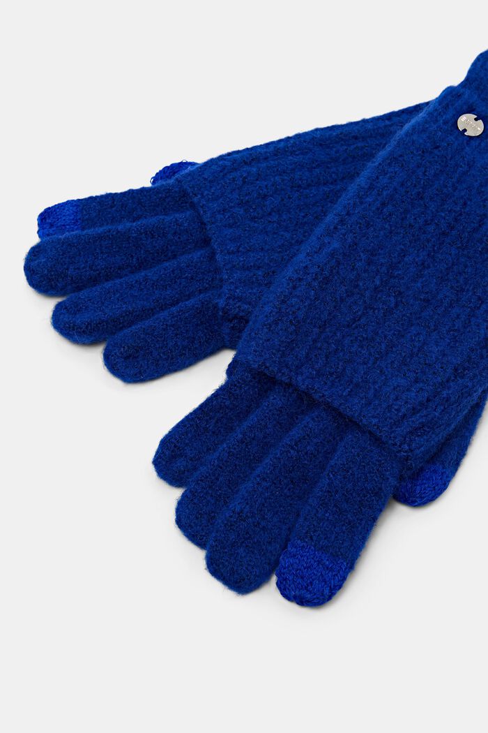 Dzianinowe rękawiczki 2w1, BRIGHT BLUE, detail image number 2