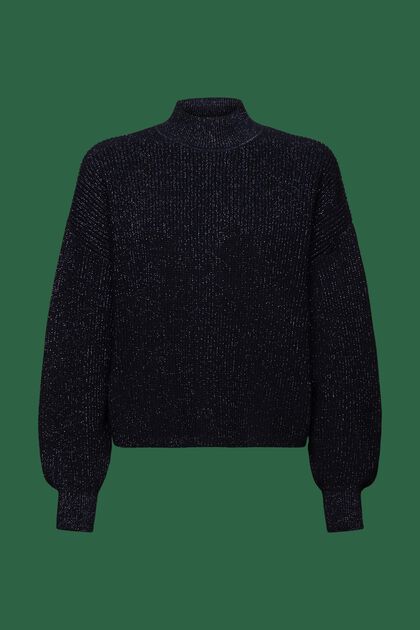 Prążkowany sweter z lamy