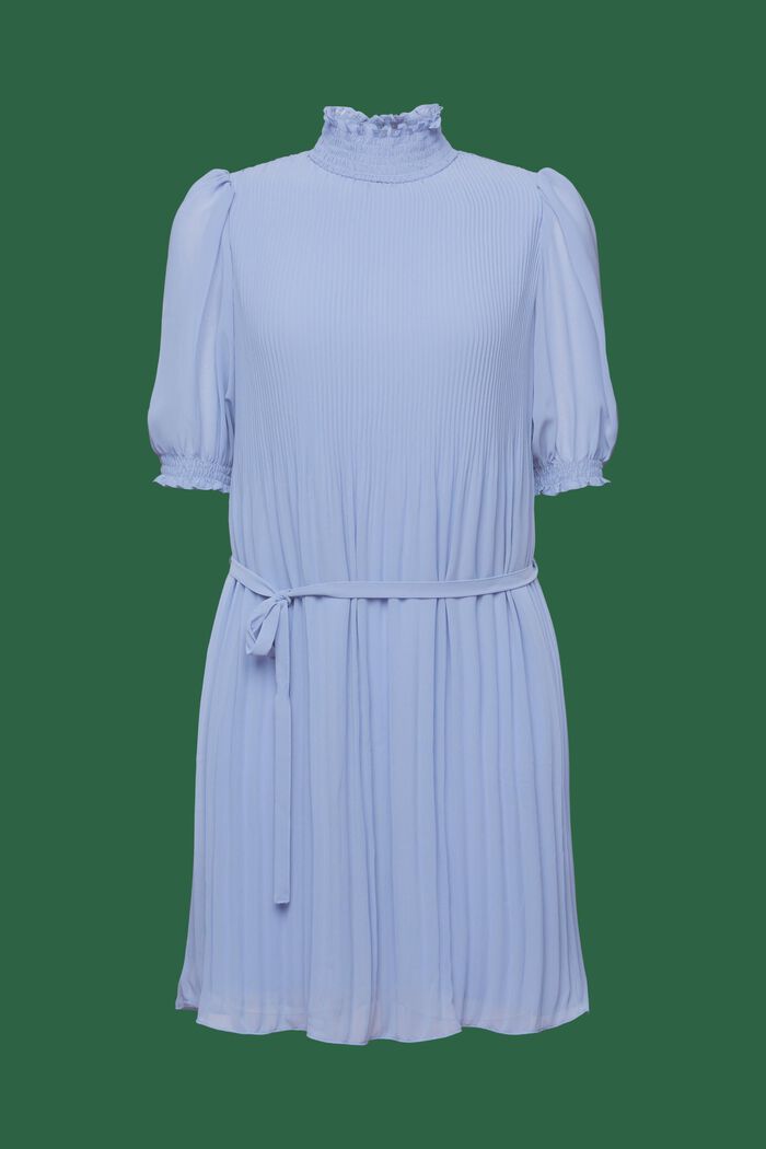 Sukienka mini z półgolfem z plisowanego szyfonu, BLUE LAVENDER, detail image number 6