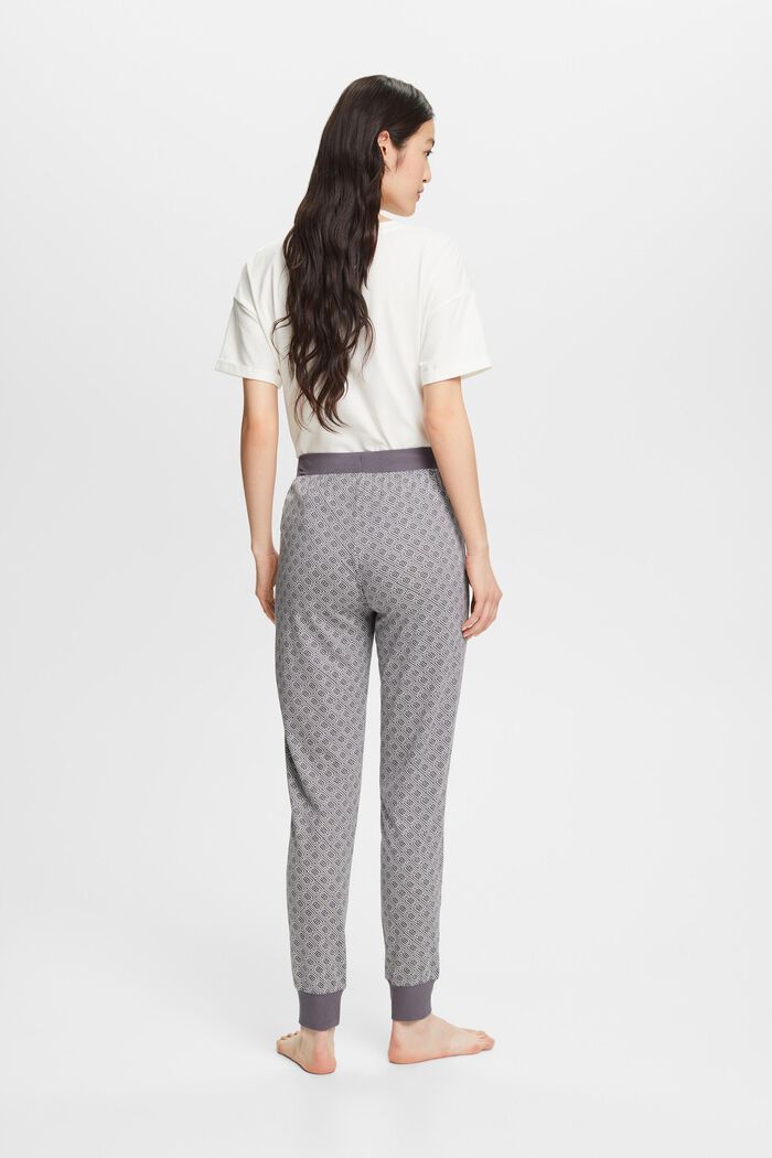 Dżersejowe spodnie od piżamy z nadrukiem, DARK GREY, detail image number 2