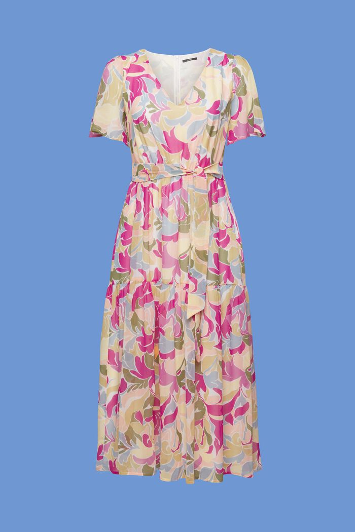 Z recyklingu: szyfonowa sukienka midi, LIGHT BLUE LAVENDER, detail image number 6