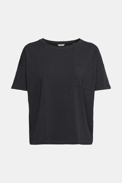 T-shirt piżamowy, BLACK, overview