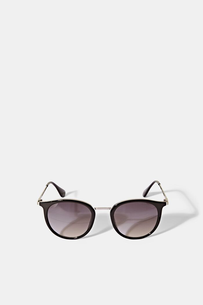 Okulary przeciwsłoneczne w stylu retro, BLACK, detail image number 0