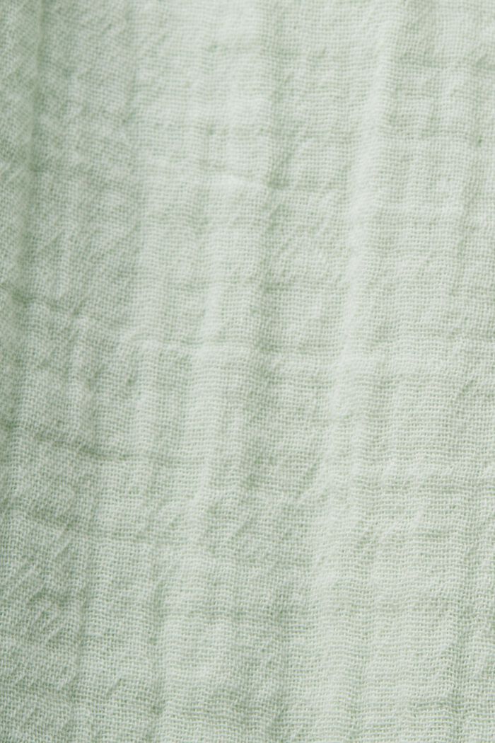 Spodnie z szerokimi nogawkami, 100% bawełna, DUSTY GREEN, detail image number 4