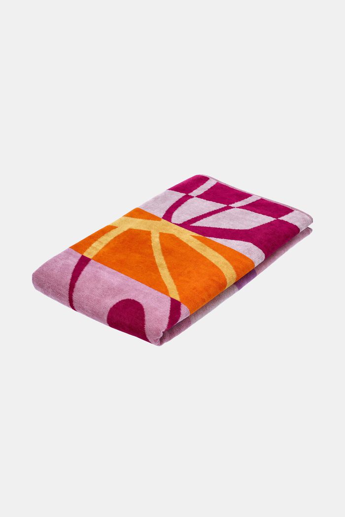 Wielobarwny ręcznik plażowy, CRANBERRY, detail image number 2