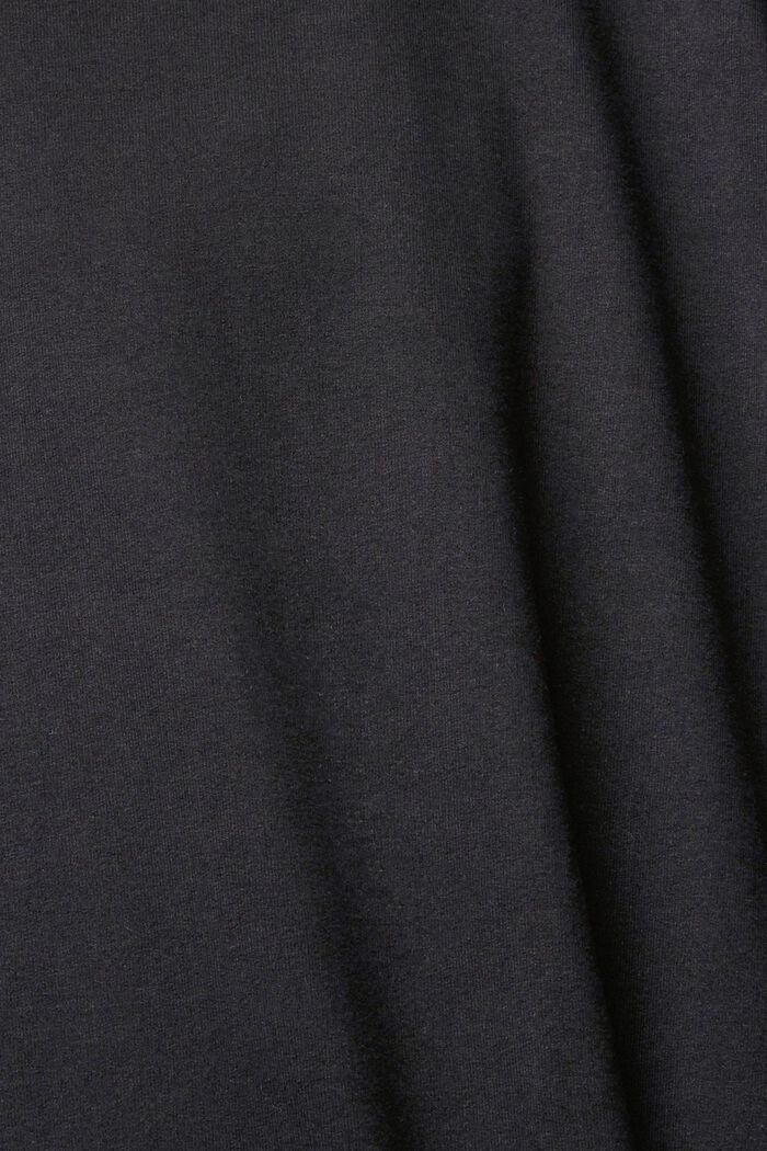 Długa sukienka dresowa z kapturem, BLACK, detail image number 4