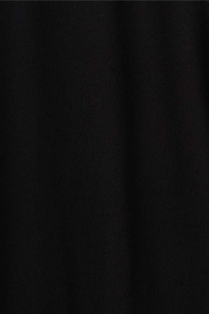 Sukienka mini z marszczonego szyfonu, BLACK, detail image number 5