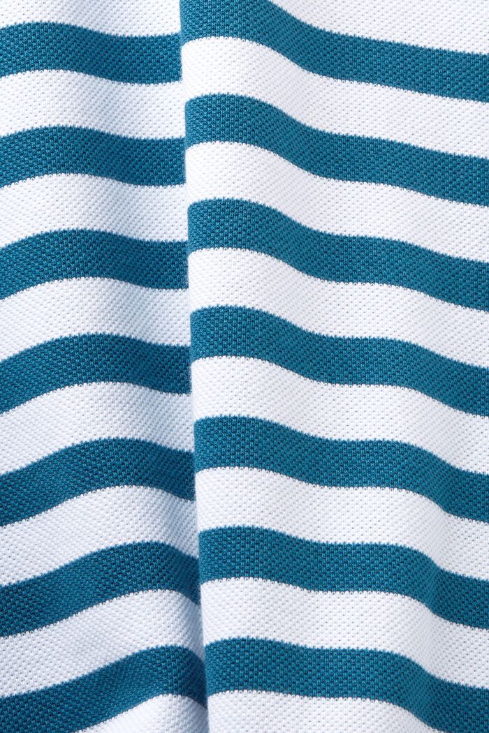Koszulka polo w paski, slim fit, PETROL BLUE, detail image number 4