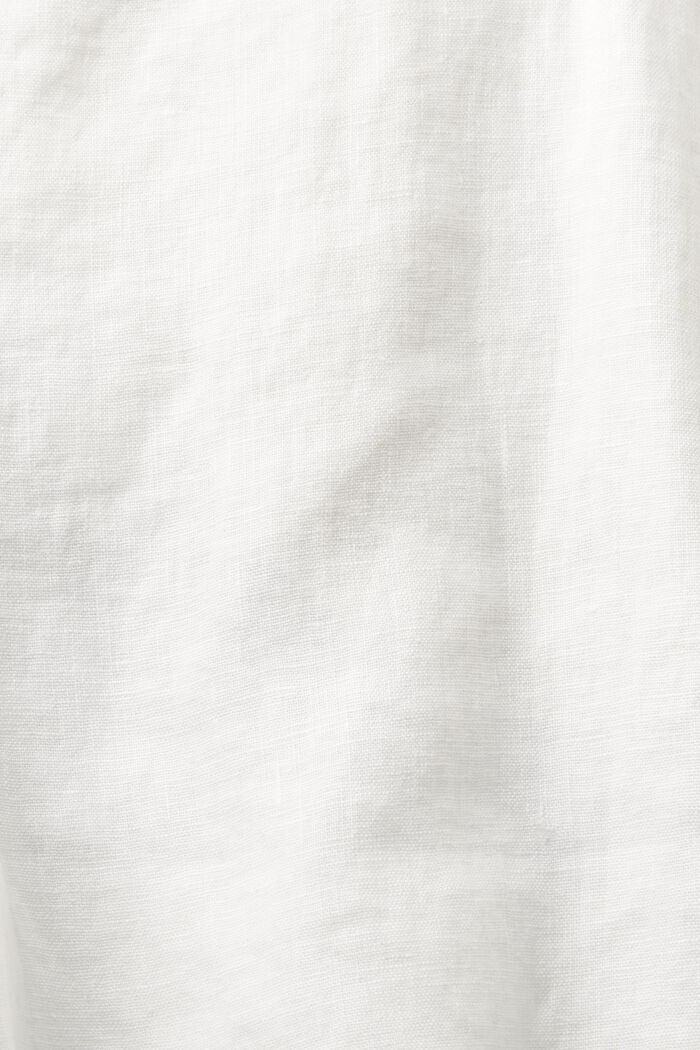 Szorty bermudy z niebarwionego lnu, OFF WHITE, detail image number 6