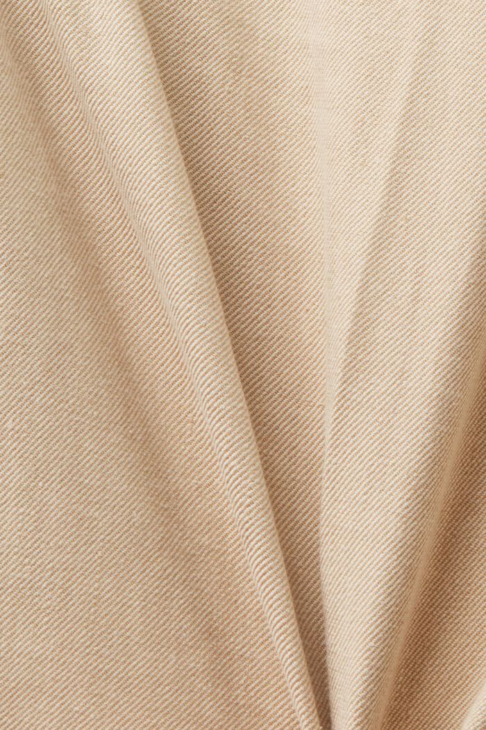 Spodnie o fasonie slim fit z mieszanki lnu i bawełny, KHAKI BEIGE, detail image number 5