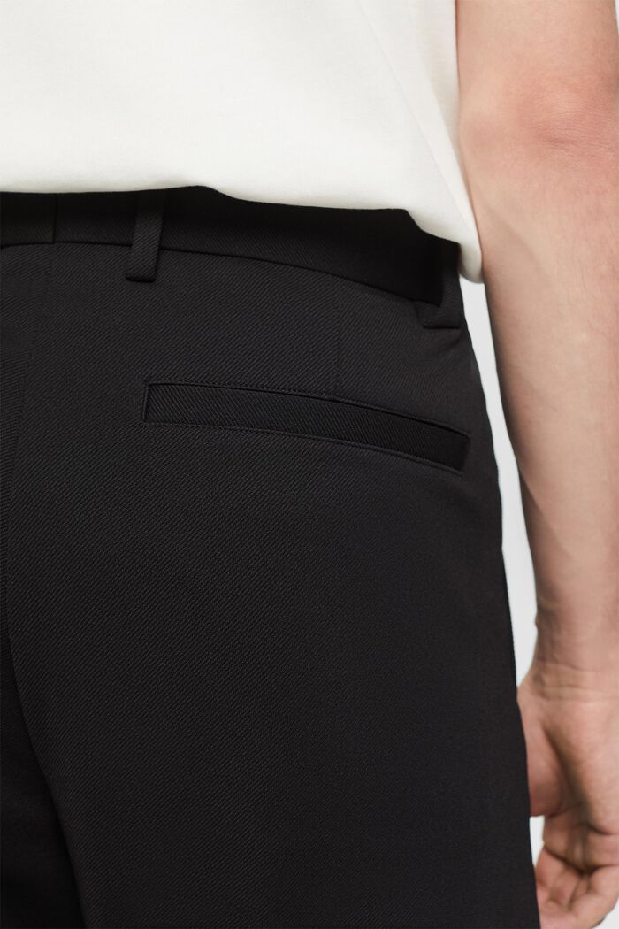 Spodnie z diagonalu, BLACK, detail image number 3