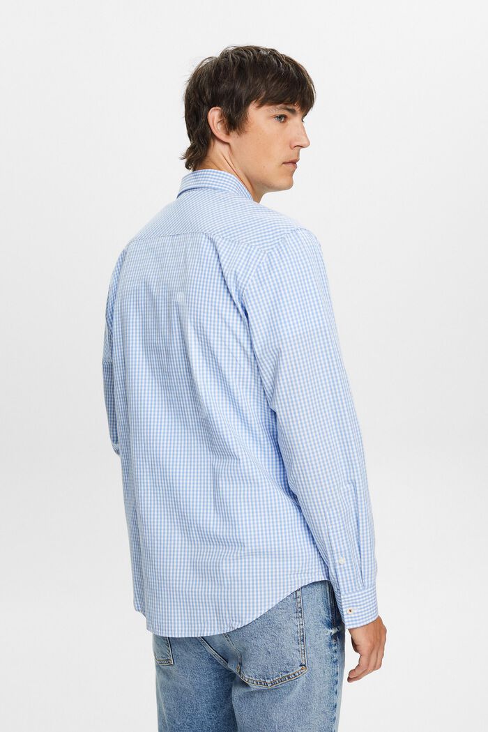 Koszula w kratkę vichy z przypinanym kołnierzykiem, 100% bawełny, BRIGHT BLUE, detail image number 3