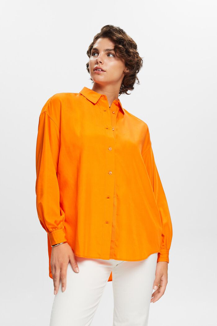 Bluzka koszulowa oversize, BRIGHT ORANGE, detail image number 0