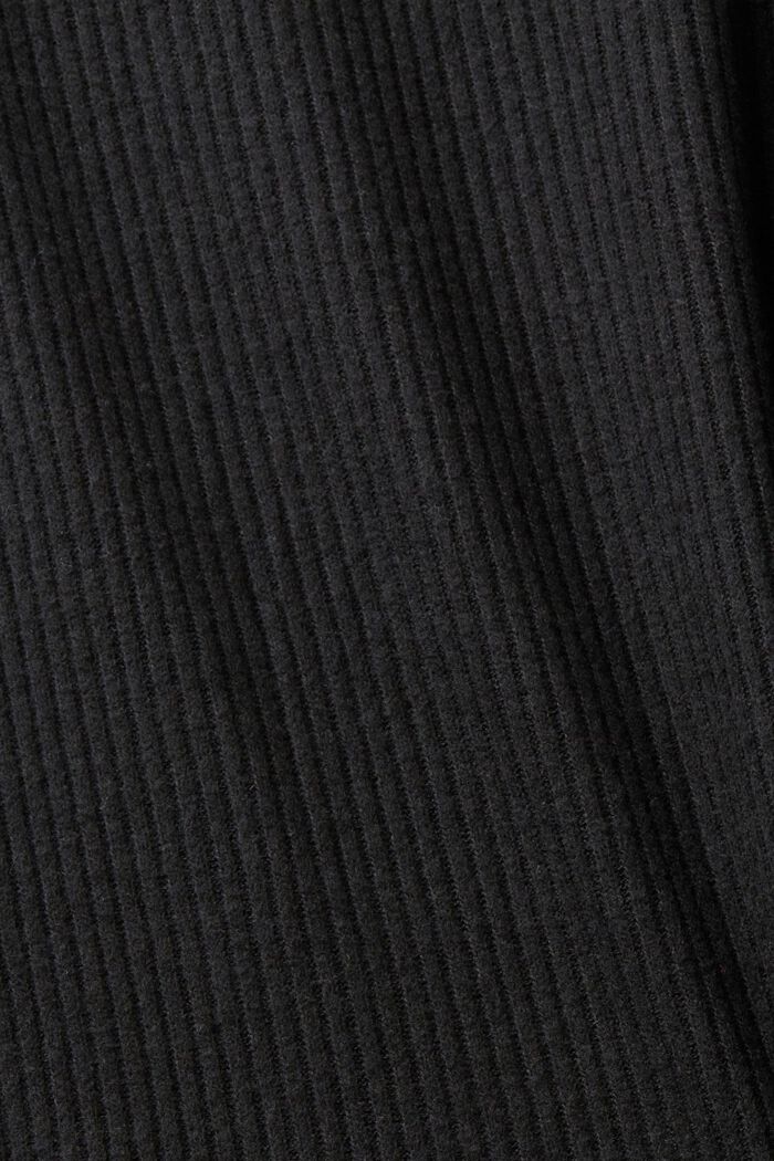 Prążkowana spódnica midi, BLACK, detail image number 6