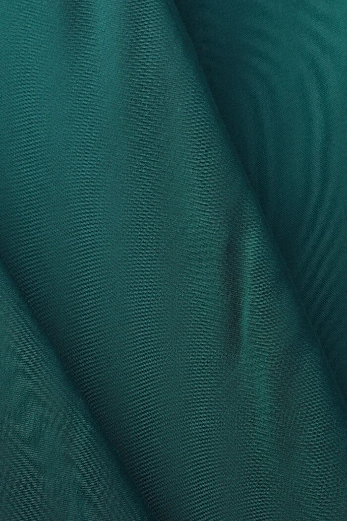 Satynowa sukienka z paskiem, EMERALD GREEN, detail image number 5