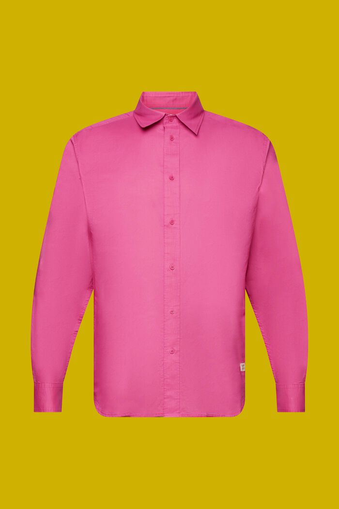 Jednolita koszula z długim rękawem, 100% bawełny, DARK PINK, detail image number 5