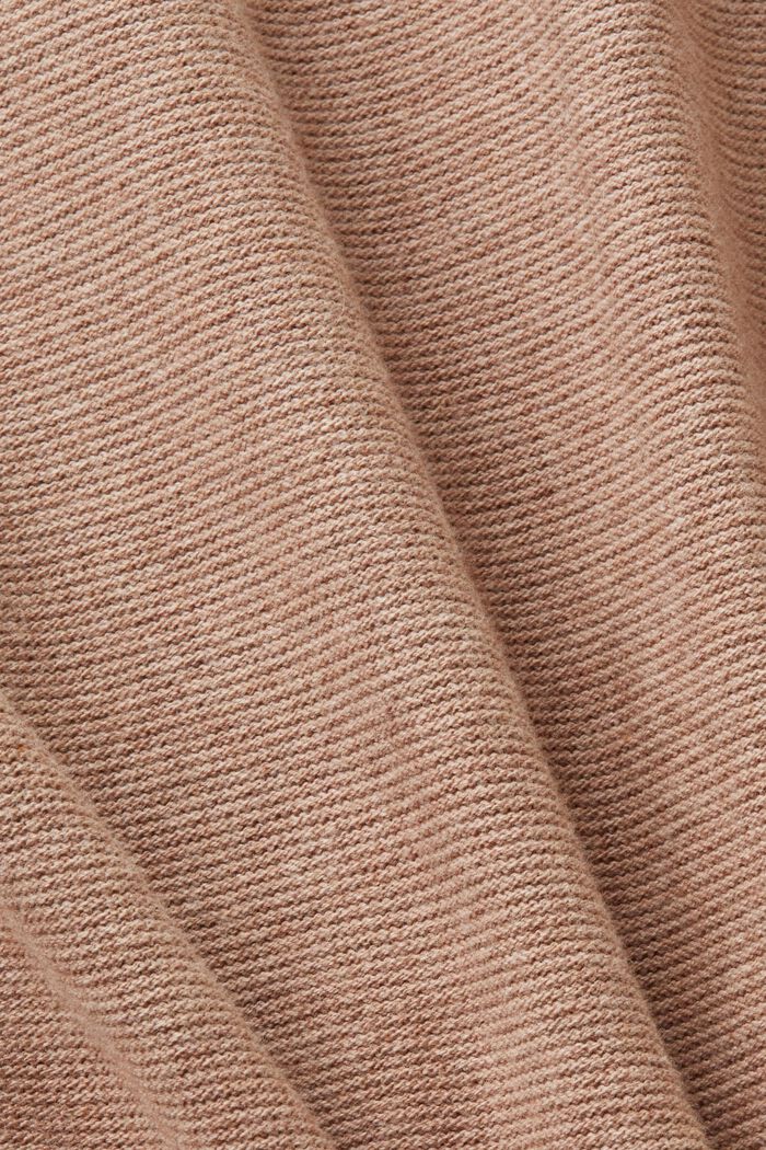 Żakardowy sweter z bawełny, LIGHT TAUPE, detail image number 5