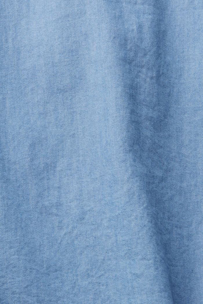 Bluzka z krótkim rękawem w kolorze denimu, BLUE MEDIUM WASHED, detail image number 4