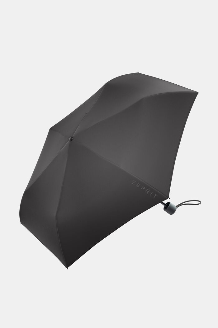 Parasol kieszonkowy, czarny z nadrukowanym logo, ONE COLOR, detail image number 0