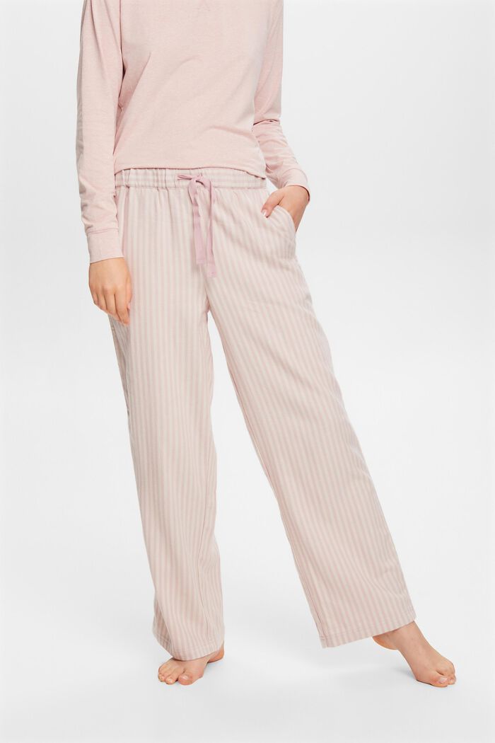 Flanelowe spodnie od piżamy, LIGHT PINK, detail image number 0