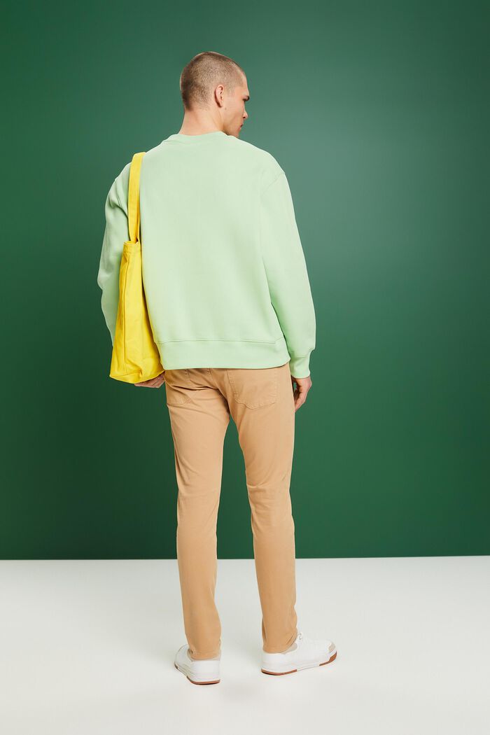 Spodnie slim fit, bawełna organiczna, BEIGE, detail image number 3