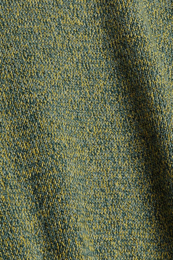 Sweter ze zwijanym brzegiem, 100% bawełny, TEAL BLUE, detail image number 4