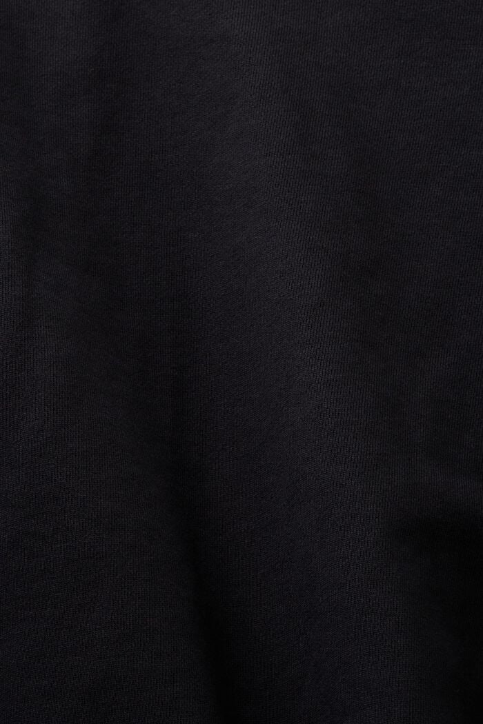 Krótka bluza z logo, BLACK, detail image number 5